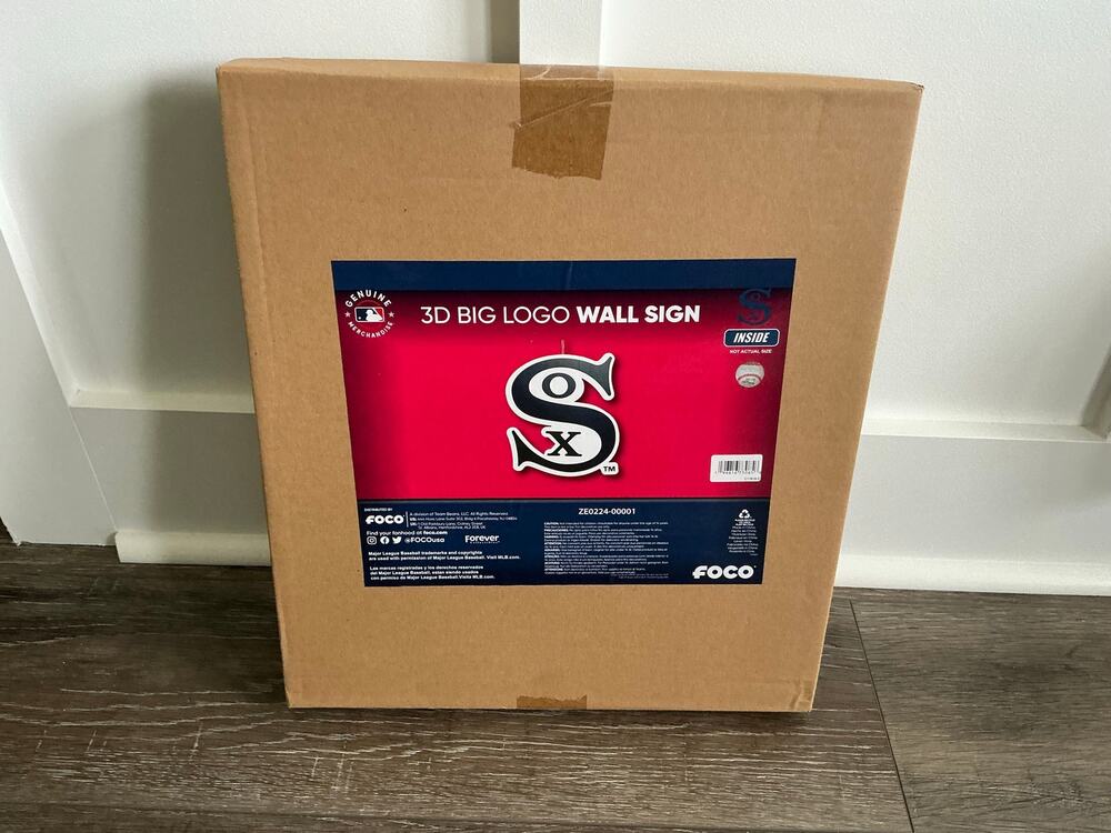 FOCO Chicago White Sox 3D Big Logo Wall Sign Officially Licensed MLB Wall Art